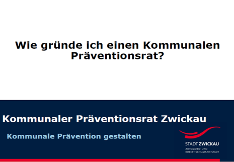Titelbild einer Powerpoint Präsentation auf der steht: Wie gründe ich einen Kommunalen Präventionsrat?
