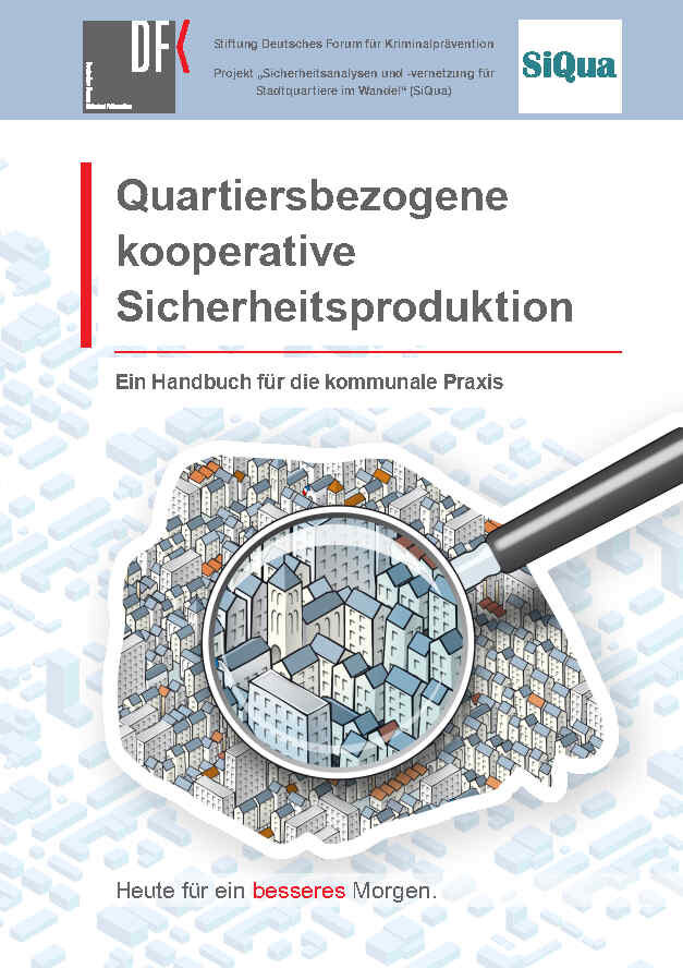 Das Titelbild des Buches "Quartierbezogene kooperative Sicherheitsproduktion" ist abgebildet.