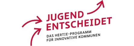 Logo für dieses Projekt mit dem Schriftzug "Jugend entscheidet".