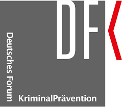 Logo des Deutschen Forums Kriminalprävention in Grautönen