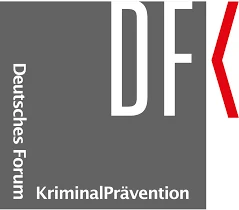 Logo des Deutschen Forums Kriminalprävention in Grautönen