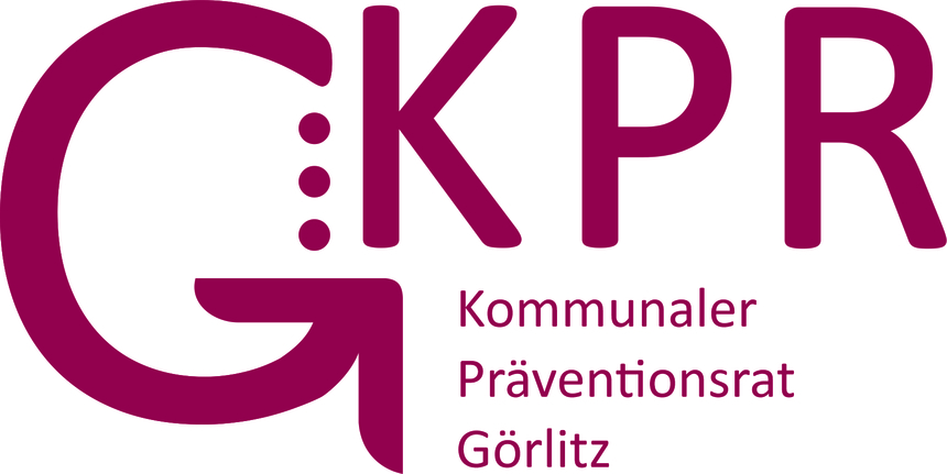Logo des KPR der Stadt Görlitz, rote Buchstaben auf weißem Grund.