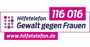 Text "Hifetelefon" mit der Telefonnummer 116016 und der Webadresse vom Hilfetelefon