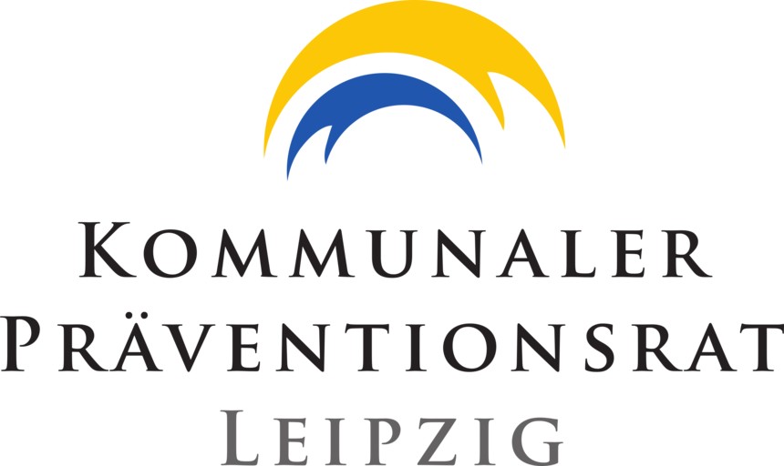 Logo der Stadt Leipzig in gelb und blau
