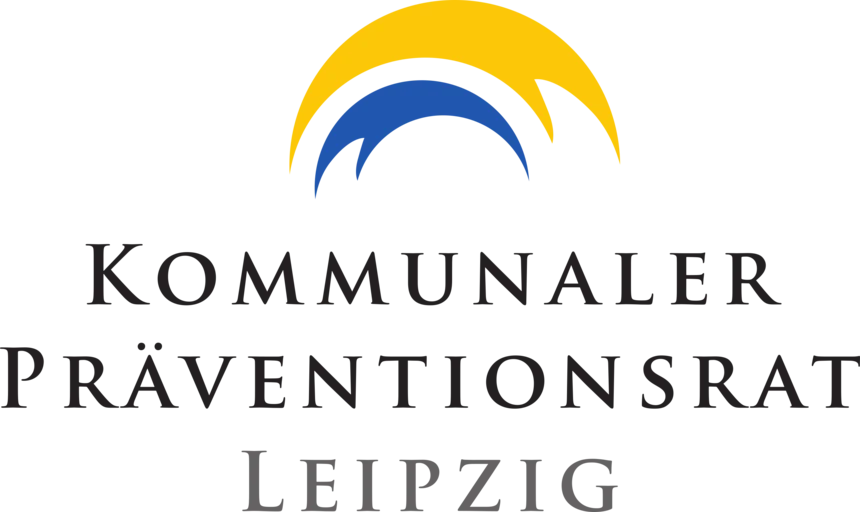 Logo der Stadt Leipzig in gelb und blau